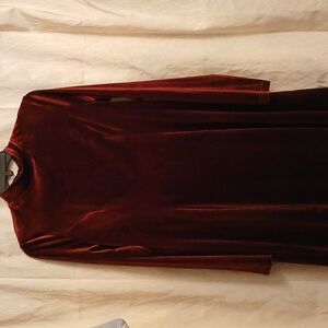 Forever 21 Burgundy Velvet Short Dress Size Medium